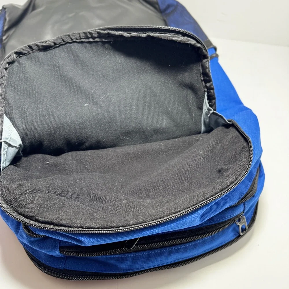 Nike Brasilia Training Backpack Blue Black Swoosh Laptop Bag BA5329-410